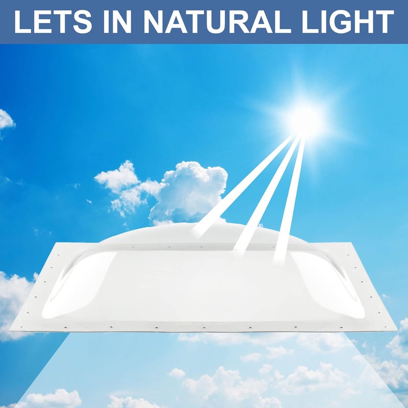 RecPro RV Skylight Outer Dome | 14" x 22" Universal Outer Skylight | Bubble Style (Smoke) - Image 5